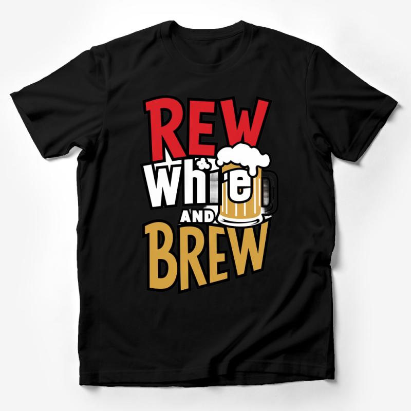 Red White and Brew Graphic T-Shirt, Patriotic Drinking Shirt, Beer Lover Tee, Fourth of July Party Shirt, Unisex Adult Drink Tee Male T-Shirt