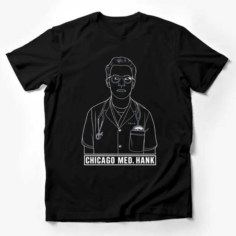 Chicago Med Hank Doctor Graphic T-Shirt, Medical Drama Fan Shirt, TV Show Apparel Male T-Shirt