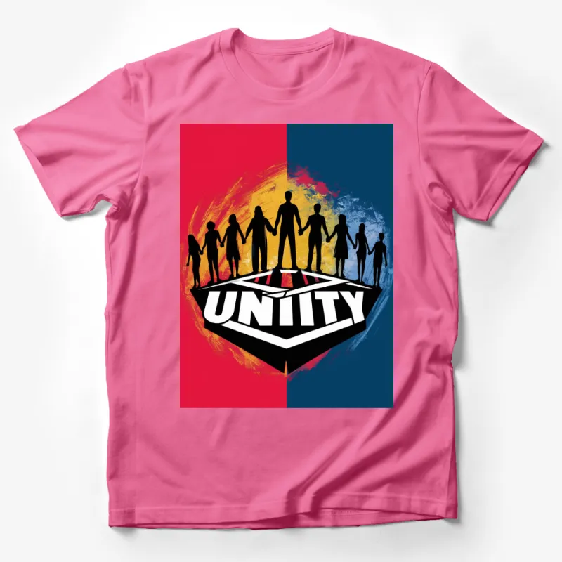 Unity Graphic T-Shirt, Colorful Unity and Diversity Tee, Men Women Unisex Shirt, Inspirational Apparel Male T-Shirt