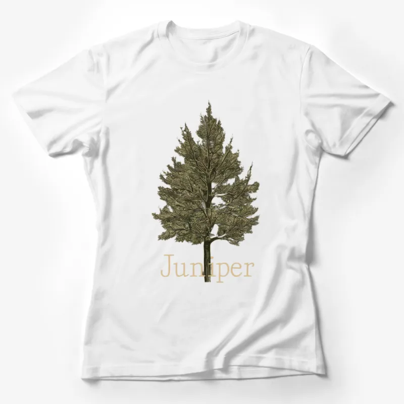 Vintage Juniper Tree Illustration T-Shirt, Detailed Botanical Art, Nature Lover Gift, Unisex Graphic Tee Female T-Shirt