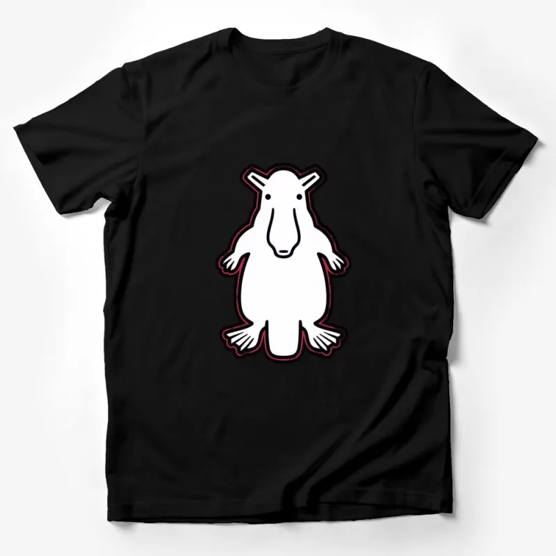 White Cartoon Polar Bear T-Shirt, Cute Arctic Animal Tee, Unisex Graphic Shirt for All Ages Male T-Shirt