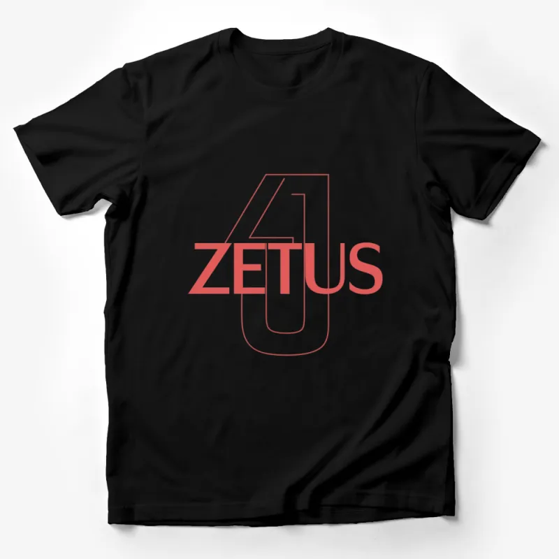 Modern Zetus Logo T-Shirt, Minimalist Red Graphic Tee, Urban Style Apparel, Unisex Fashion Top Male T-Shirt