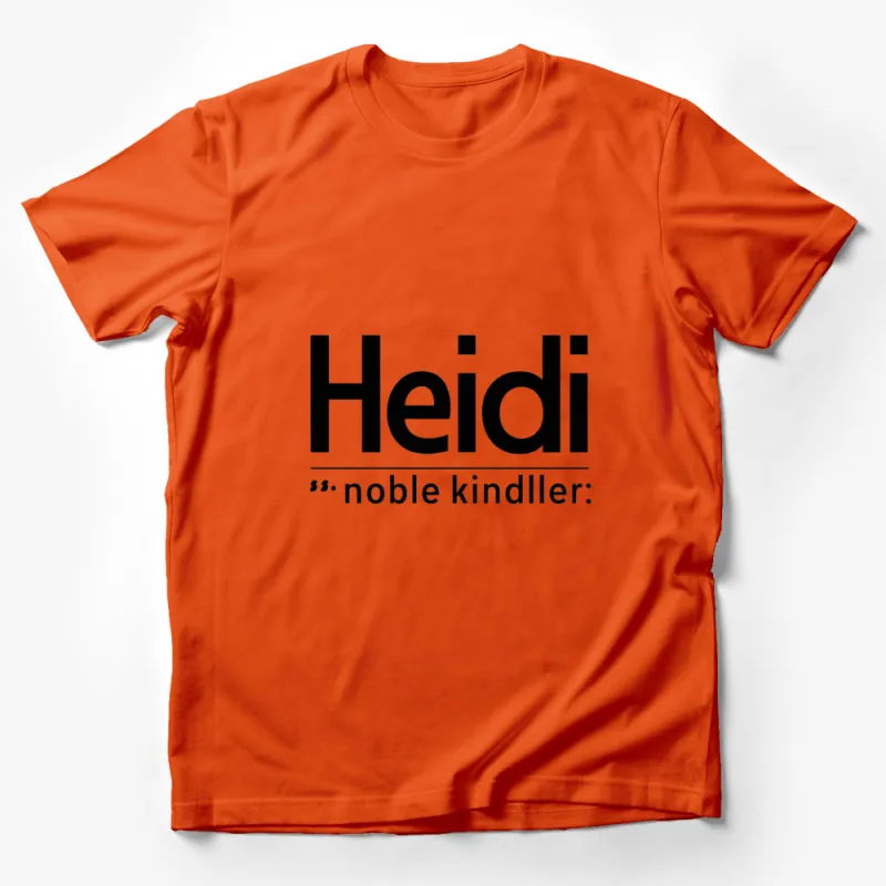 Heidi Noble Kindller Graphic Tee, Black and White T-Shirt, Modern Typography Design Male T-Shirt