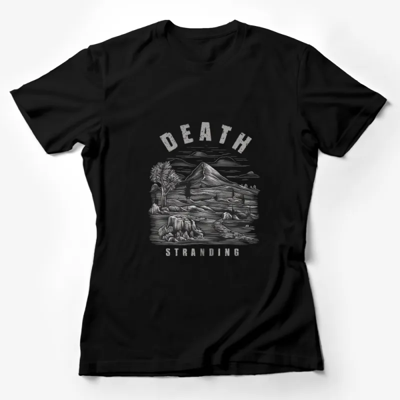 Death Stranding Inspired Graphic T-Shirt, Scenic Landscape, Gaming Fan Apparel, Unique Vintage Style, Unisex T-shirt Female T-Shirt