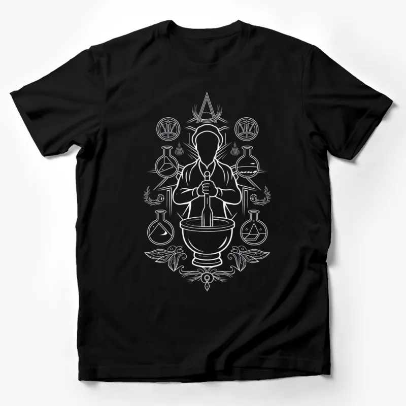 Alchemical Symbols Graphic Tee, Mystical Occult Art, Unisex T-Shirt, Spiritual Gift Male T-Shirt