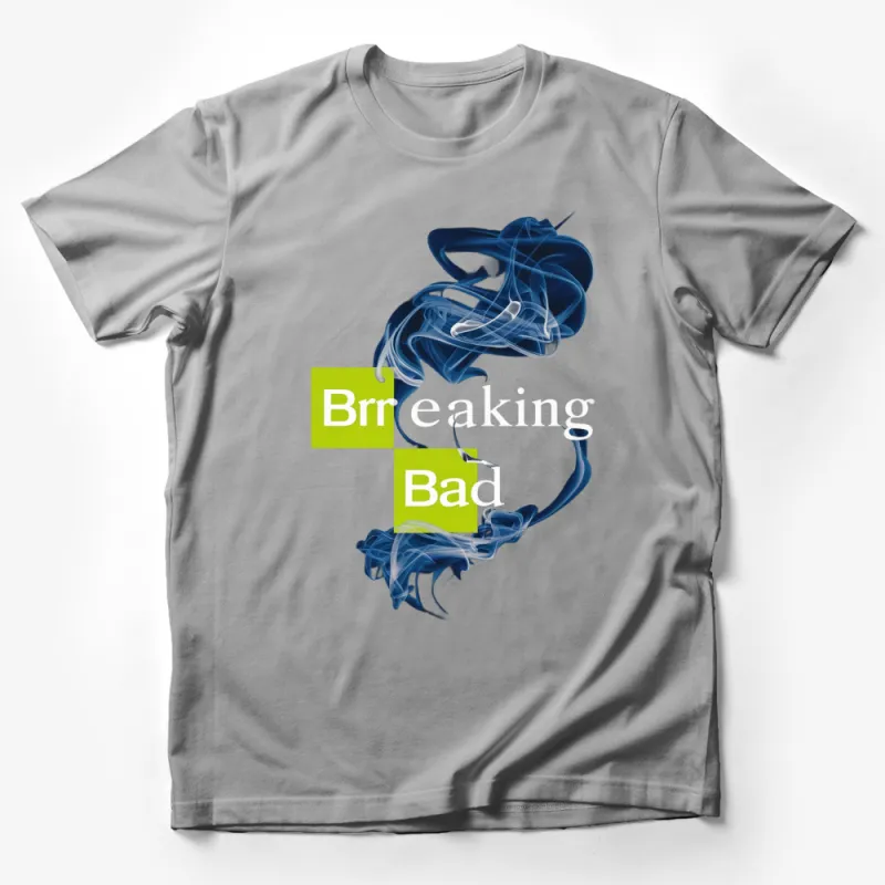 Breaking Bad Inspired T-Shirt, Blue Smoke Design, Unique TV Series Fan Apparel Male T-Shirt