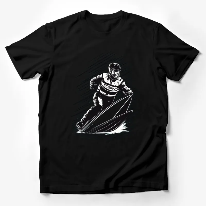 Vintage Speedboat Racer T-Shirt, Classic Racing Graphic Tee, Men's Retro Style Shirt Male T-Shirt