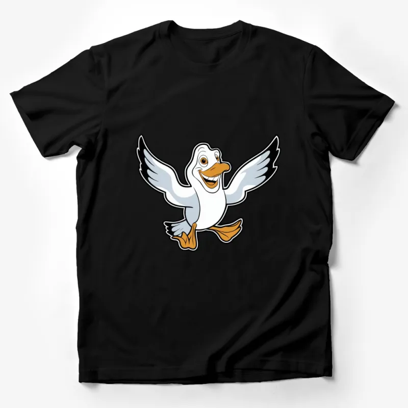 Cute Cartoon Duck T-Shirt, Fun Duck Lover Gift, Kids and Adults Casual Wear, Unique Duck Graphic Tee Male T-Shirt