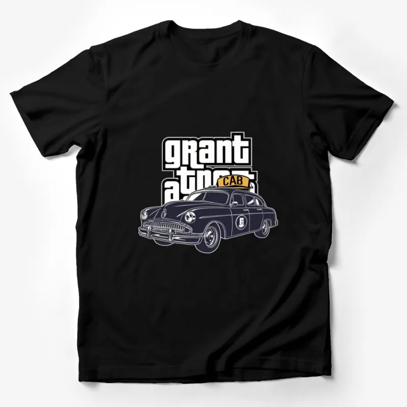 Vintage Cab T-Shirt, Classic Car Graphic Tee, Granturismo Automobile, Unique Gift Male T-Shirt