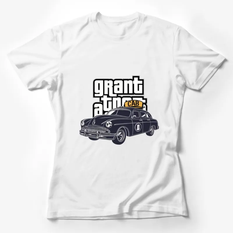 Vintage Cab T-Shirt, Classic Car Graphic Tee, Granturismo Automobile, Unique Gift Female T-Shirt