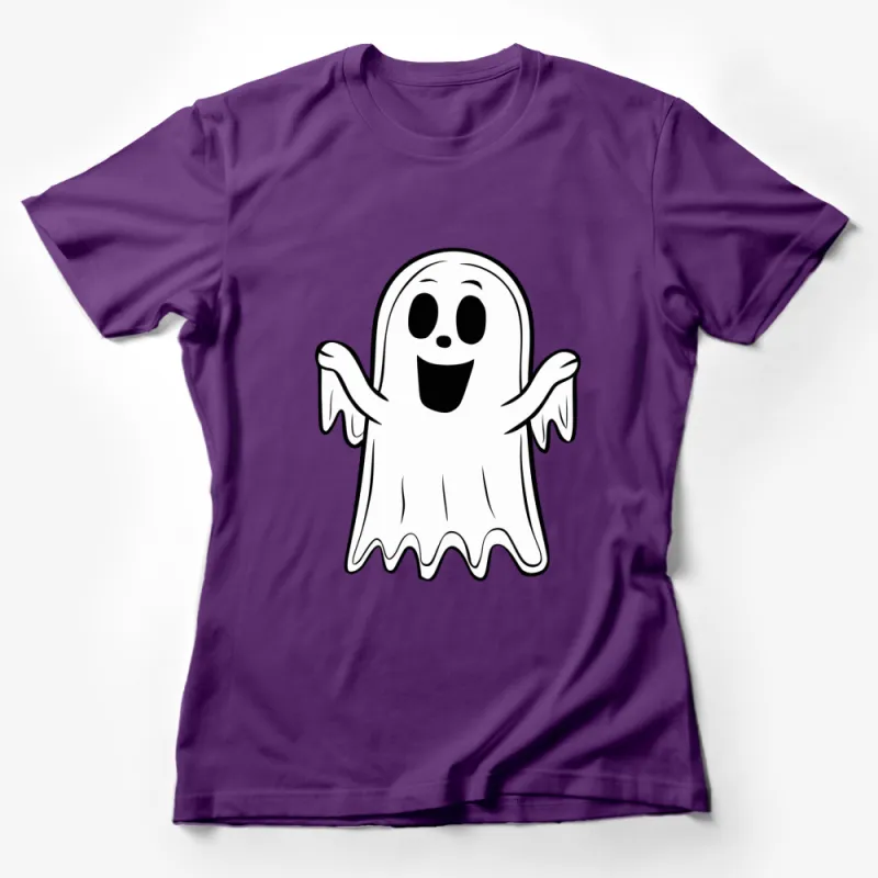 Cute Ghost Cartoon T-Shirt, Spooky Fun Ghost Character Shirt, Halloween Costume Idea, Unisex Graphic Tee Female T-Shirt