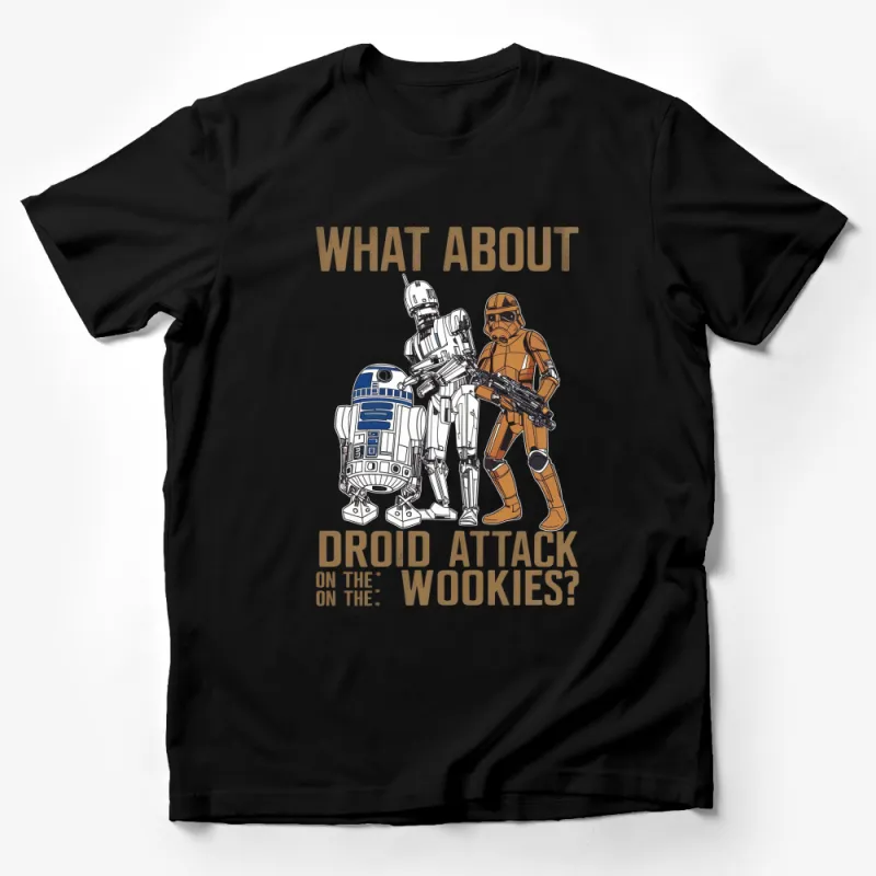 Retro Sci-Fi Droid Graphic T-Shirt, Unique Robot Design, Fan Apparel, Collector's Item Male T-Shirt