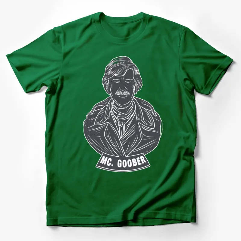 Vintage MC Goober Retro Style Graphic Tee, Unisex Hipster T-Shirt, Cool Monochrome Streetwear Male T-Shirt