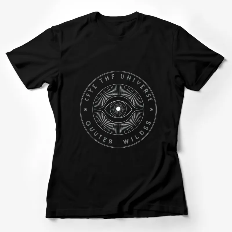 Outer Wilds Eye of the Universe Graphic T-Shirt, Space Exploration Theme Tee, Unique Gaming Apparel, Casual Wear Female T-Shirt