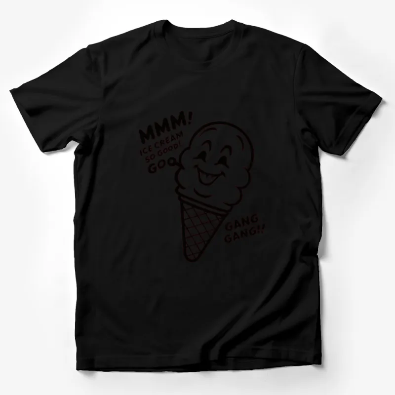 Ice Cream Cone Graphic T-Shirt, Funny Dessert Lover Tee, Cute Summer Casual Top, Unisex Gift Idea Male T-Shirt