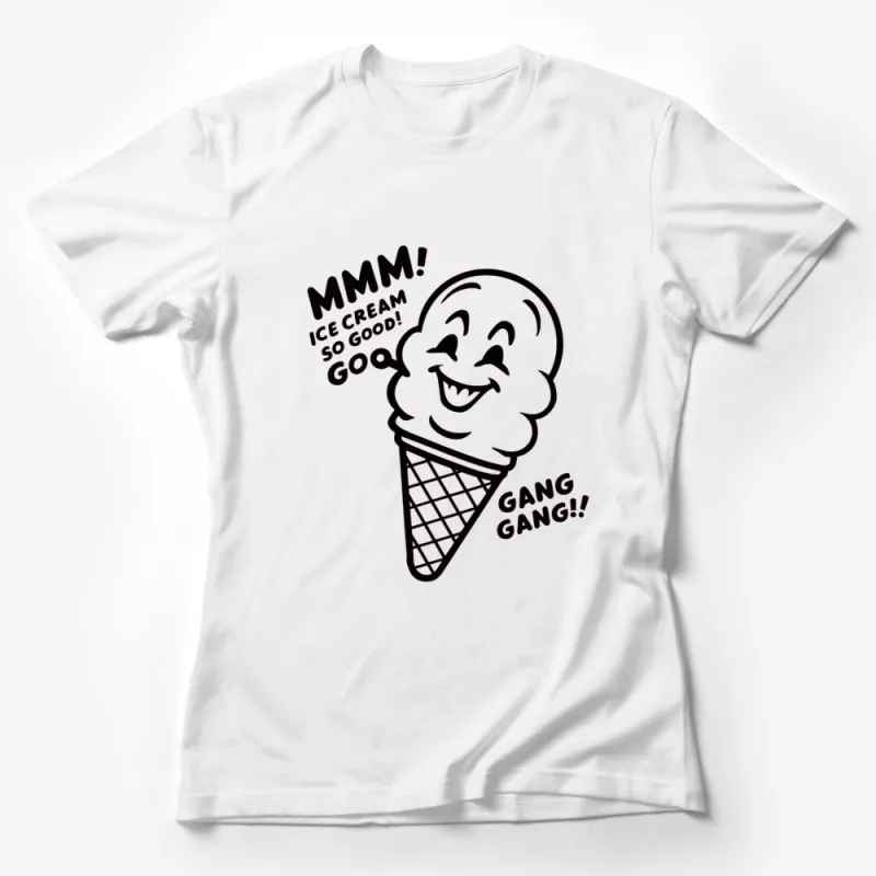 Ice Cream Cone Graphic T-Shirt, Funny Dessert Lover Tee, Cute Summer Casual Top, Unisex Gift Idea Female T-Shirt