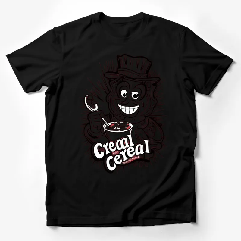 Vintage Cartoon Cereal Man T-Shirt, Retro Breakfast Character Tee, Unique Graphic Design Shirt, Cool 90s Style Apparel Male T-Shirt