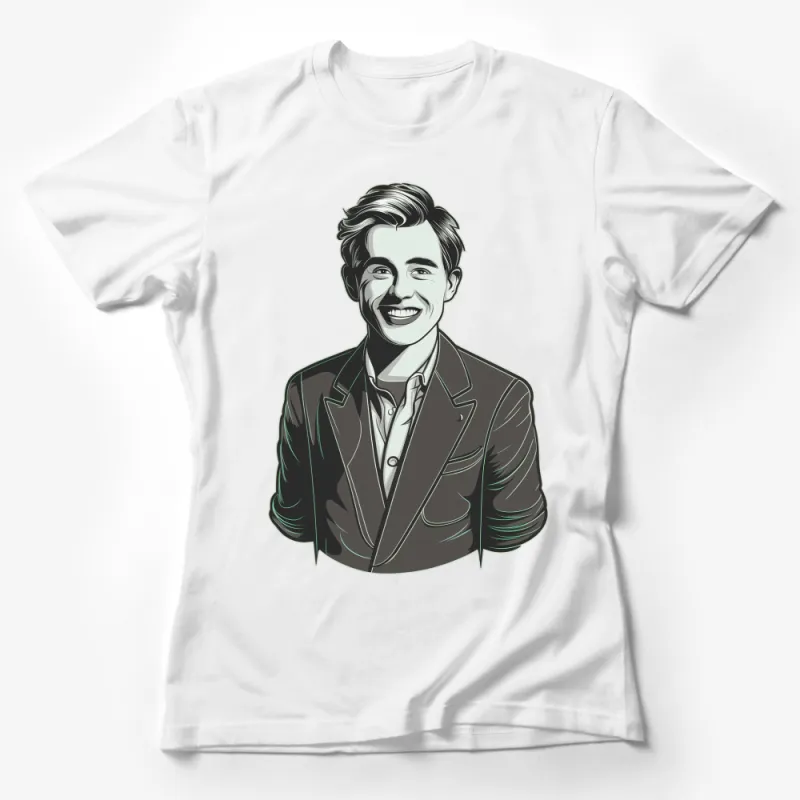 Stylish Men's Fashion Portrait T-Shirt, Vintage-Inspired Classic Look Tee, Unique Graphic Design Shirt Female T-Shirt