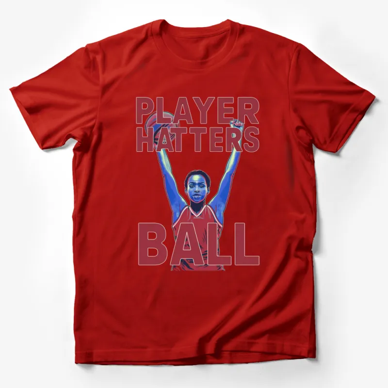 Player Hatters Ball T-Shirt, Vintage Basketball Graphic Tee, Sports Fan Apparel Male T-Shirt