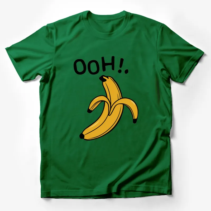 Funky Banana T-Shirt With Bold OOH!! Text - Fun Yellow Banana Graphic Tee for Casual Wear Male T-Shirt