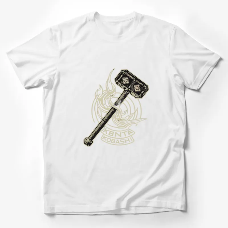 Vintage Thor Hammer Graphic T-Shirt, Mythical Mjolnir Print, Unisex Tee, Unique Norse Mythology Inspired Design Male T-Shirt