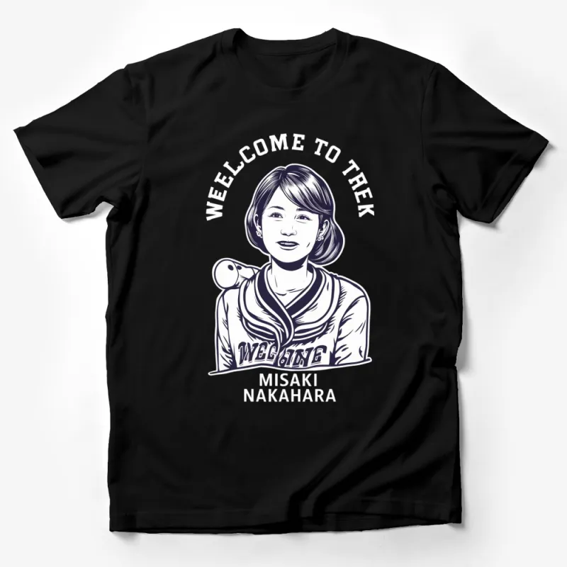 Welcome to Trek Misaki Nakahara Vintage Style Graphic T-Shirt, Cool Retro Tee Male T-Shirt