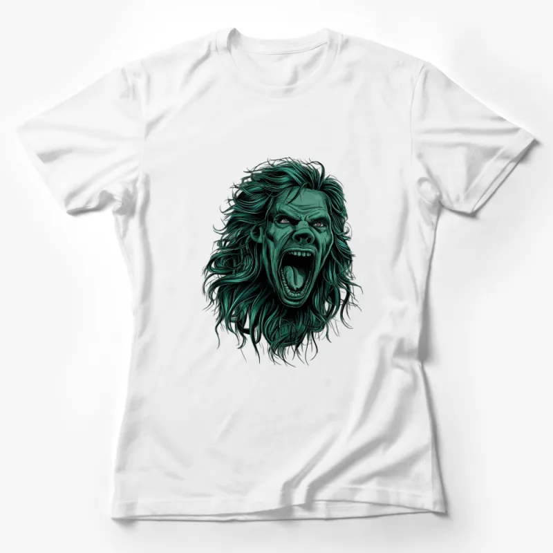 Men's Graphic T-Shirt Emerald Beast Design, Unique Monster Artwork Full-Color Print, Casual Streetwear, Cool Illustration Tee Female T-Shirt