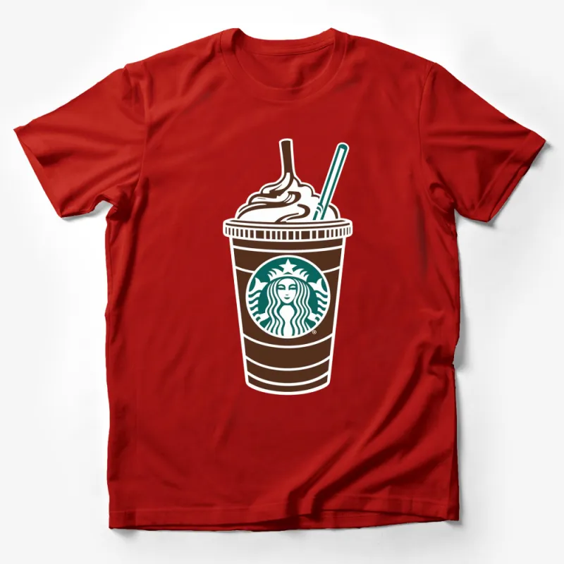 Frappuccino Graphic T-Shirt, Coffee Lover Tee, Trendy Barista Shirt, Unisex Casual Wear Male T-Shirt