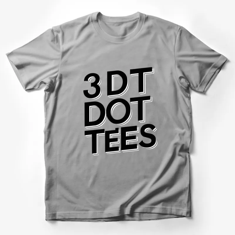 Bold 3D Dot Tees Typography Black and White T-Shirt, Graphic Tee, Modern Design Male T-Shirt