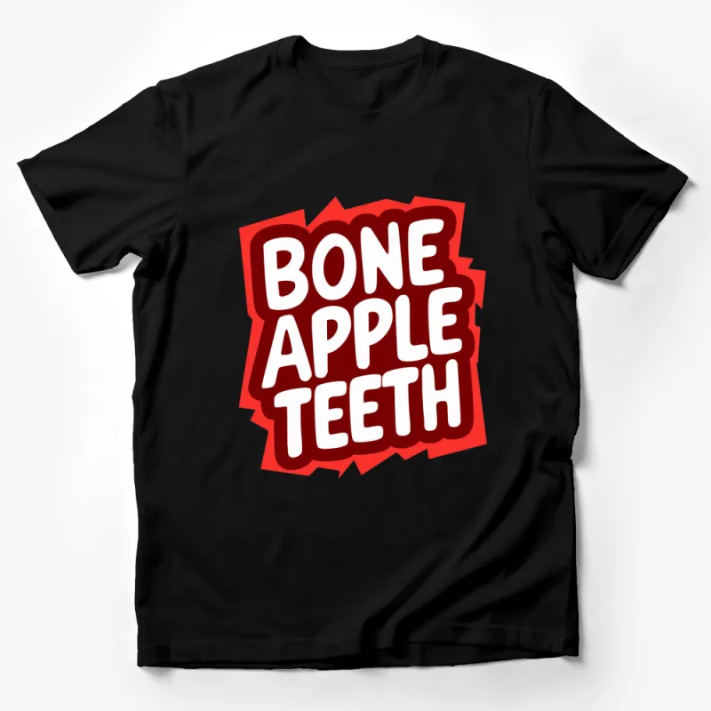 Funny Bone Apple Teeth T-Shirt, Hilarious Meme Shirt, Unique Pun Graphic Tee, Unisex Gift Idea Male T-Shirt