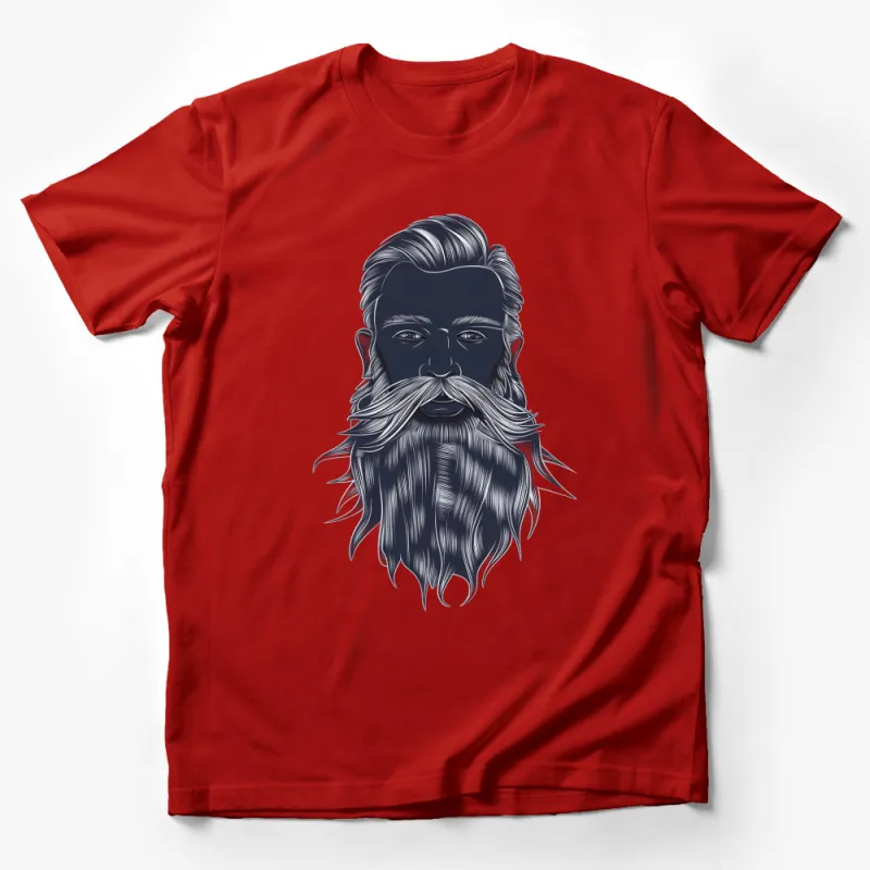 Hipster Beard Man T-Shirt, Cool Bearded Man Design, Graphic Tee for Men, Urban Style Fashion Top Male T-Shirt