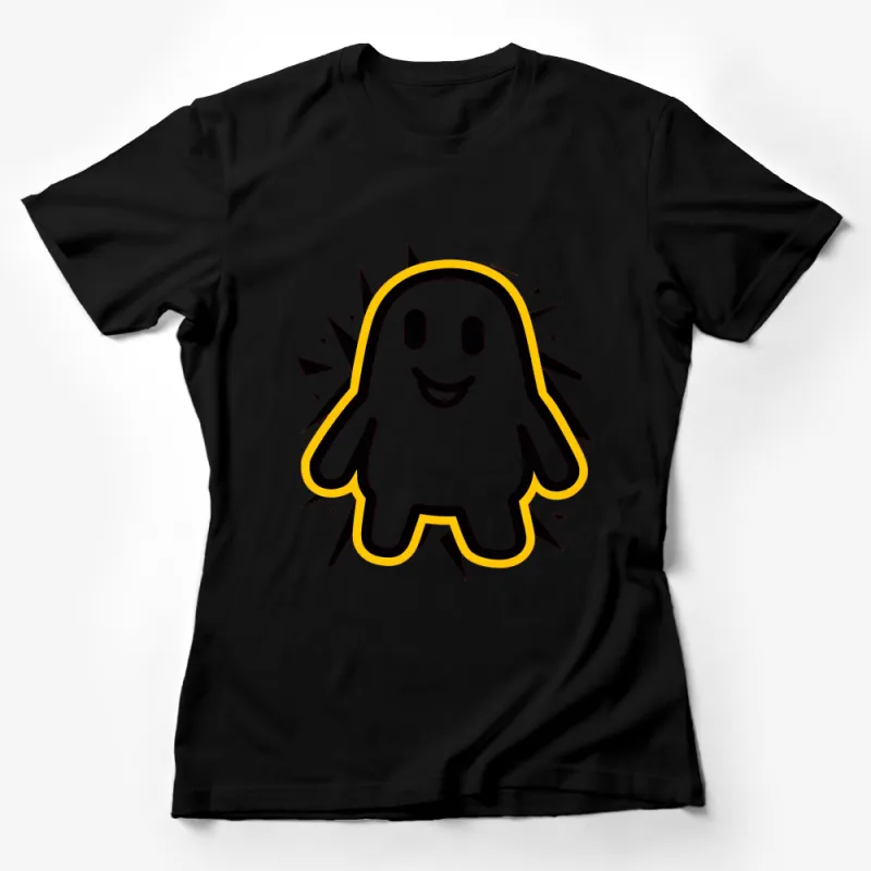 Cute Cartoon Ghost T-Shirt, Funny Spooky Character Tee, Unisex Graphic Shirt for All Ages Female T-Shirt