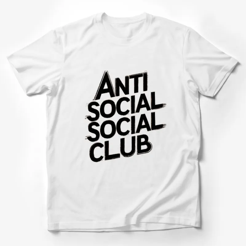 Anti Social Social Club Graphic T-Shirt, Black and White Unisex Tee, Trendy Statement Shirt Male T-Shirt