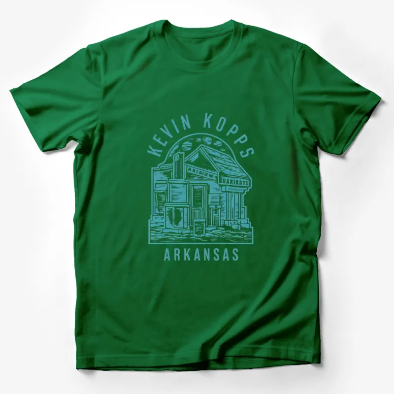 Vintage Arkansas Storefront T-Shirt, Kevin Kopps Aria Stw Erakrats Graphic Tee, Retro Style Casual Apparel Male T-Shirt