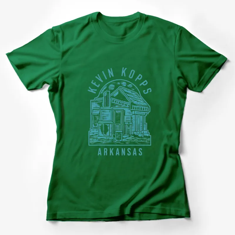 Vintage Arkansas Storefront T-Shirt, Kevin Kopps Aria Stw Erakrats Graphic Tee, Retro Style Casual Apparel Female T-Shirt