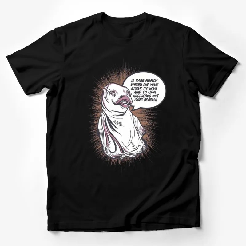 Unique Jabba the Hutt Inspired T-Shirt, Star Wars Fan Art, Vintage Comic Style Tee Male T-Shirt