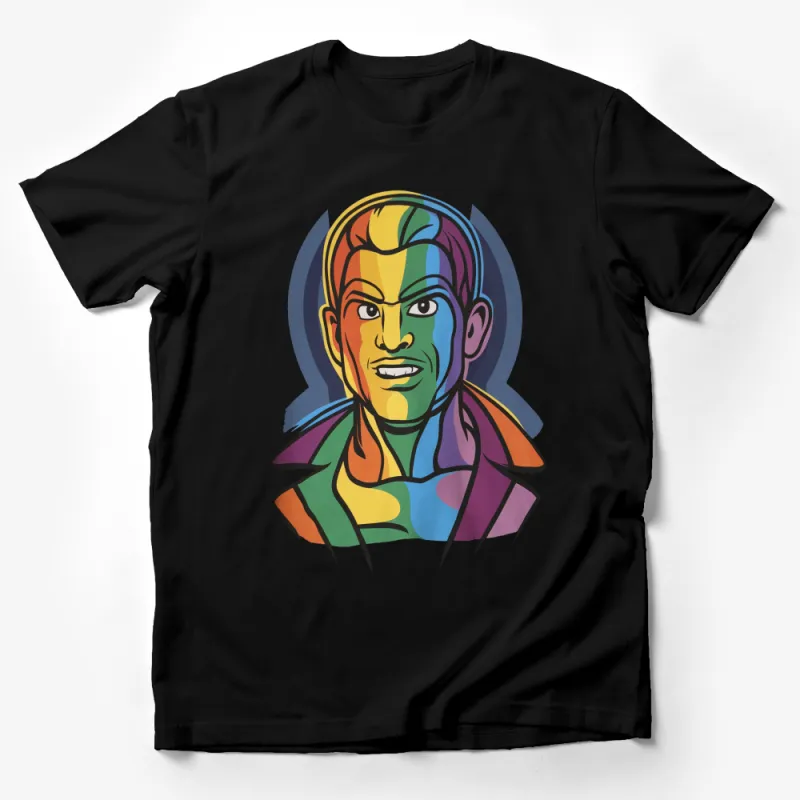 Colorful Pop Art Style Doctor Strange Graphic Tee, Unique Marvel Superhero T-Shirt Male T-Shirt