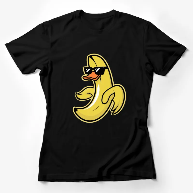 Cool Banana Duck T-Shirt, Funny Cartoon Duck Shirt, Unisex Graphic Tee, Gift Idea Female T-Shirt