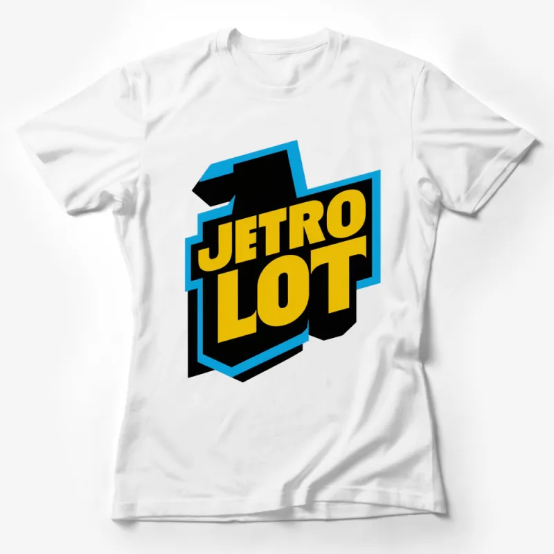 Bold JETRO LOT Graphic T-Shirt, Yellow and Black Text Design, Unisex Fashion Tee, Street Style, Trendy Top Female T-Shirt