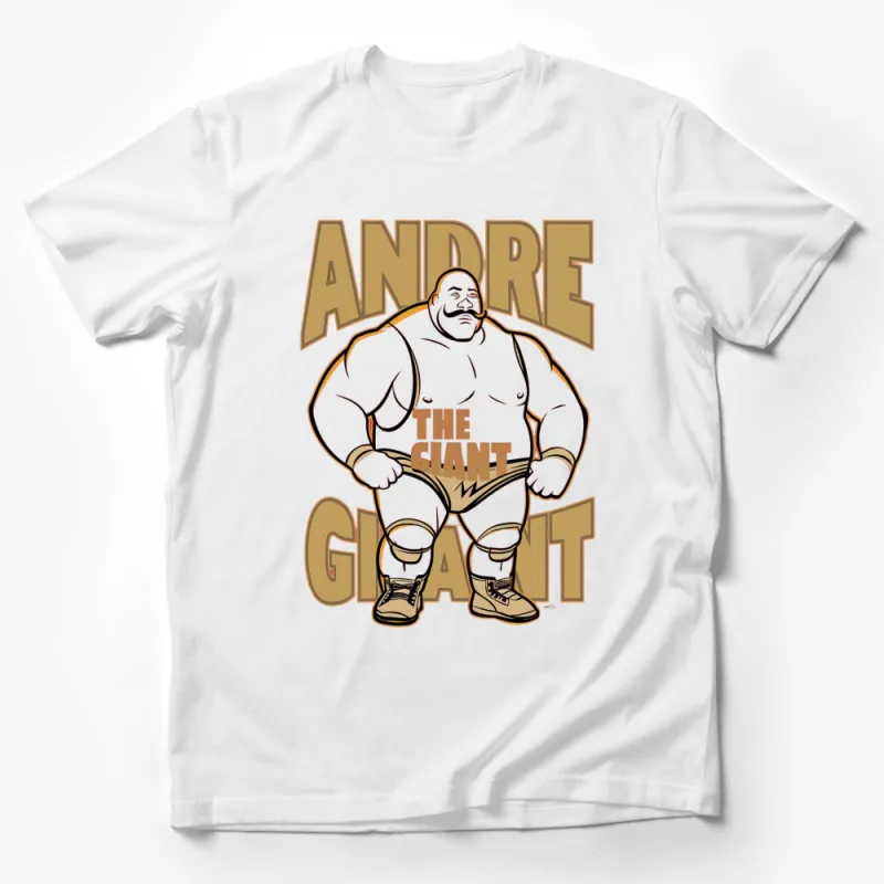 Vintage Andre The Giant Inspired Wrestling T-Shirt, Retro Wrestler Fan Graphic Tee, Collectible Sports Memorabilia Male T-Shirt