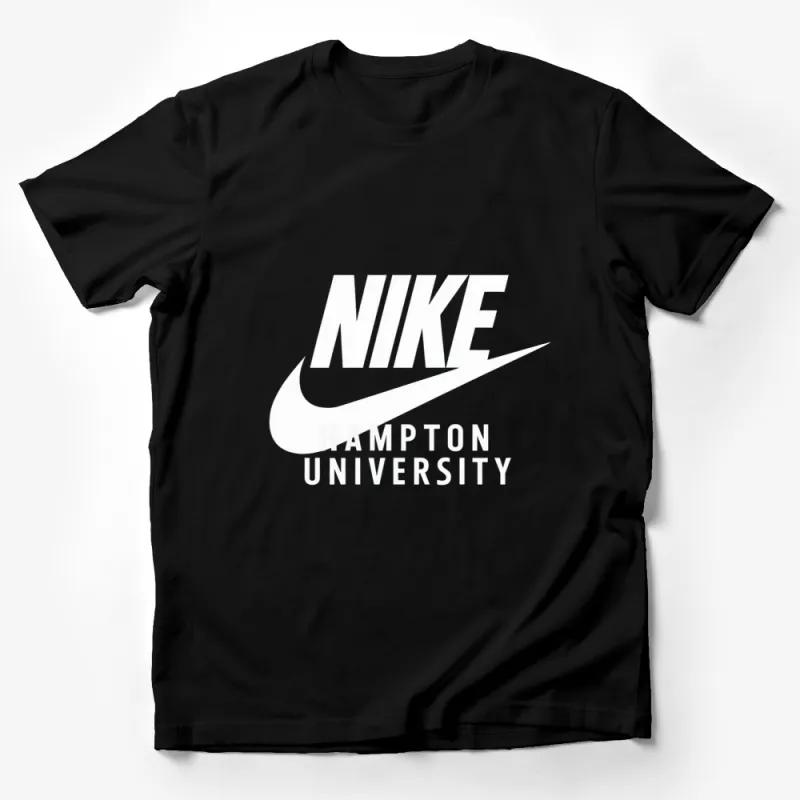 Hampton University Logo T-Shirt, Classic Black and White College Tee, Unisex Apparel Male T-Shirt