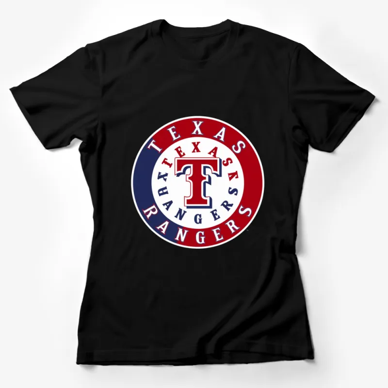 Texas Rangers Logo T-Shirt, Classic Red and Blue Circle Design, Unisex Sports Tee Female T-Shirt