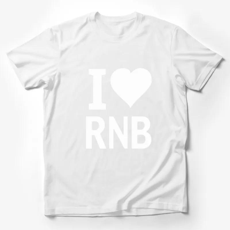 I Love RNB Graphic T-Shirt, Classic Music Genre Fan Tee, Unisex Black and White Shirt Male T-Shirt