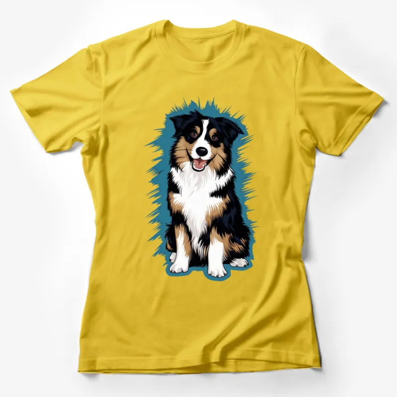 Australian Shepherd Dog T-Shirt, Cute Aussie Puppy Graphic Tee, Pet Lover Gift, Unisex Shirt Female T-Shirt