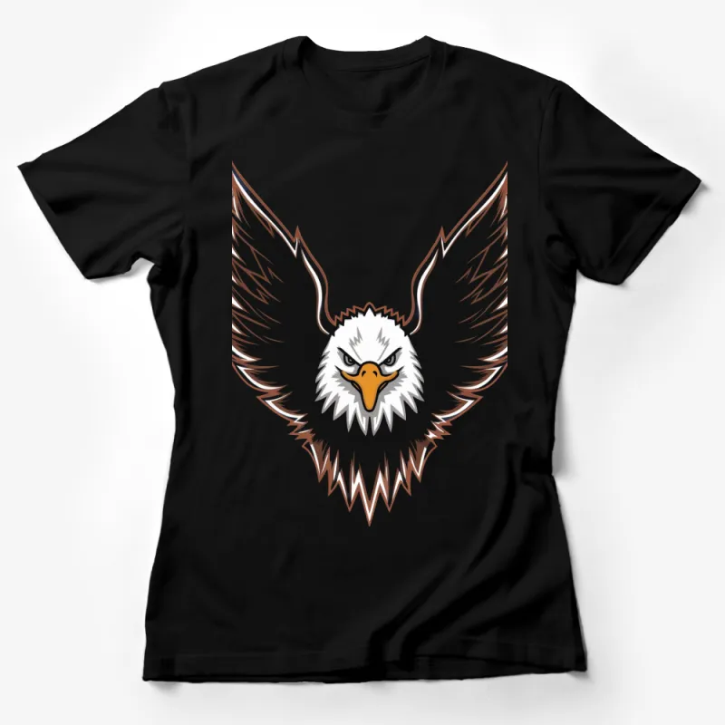 Majestic Eagle Graphic T-Shirt, Bold American Eagle with Spread Wings, Unisex Tee Female T-Shirt