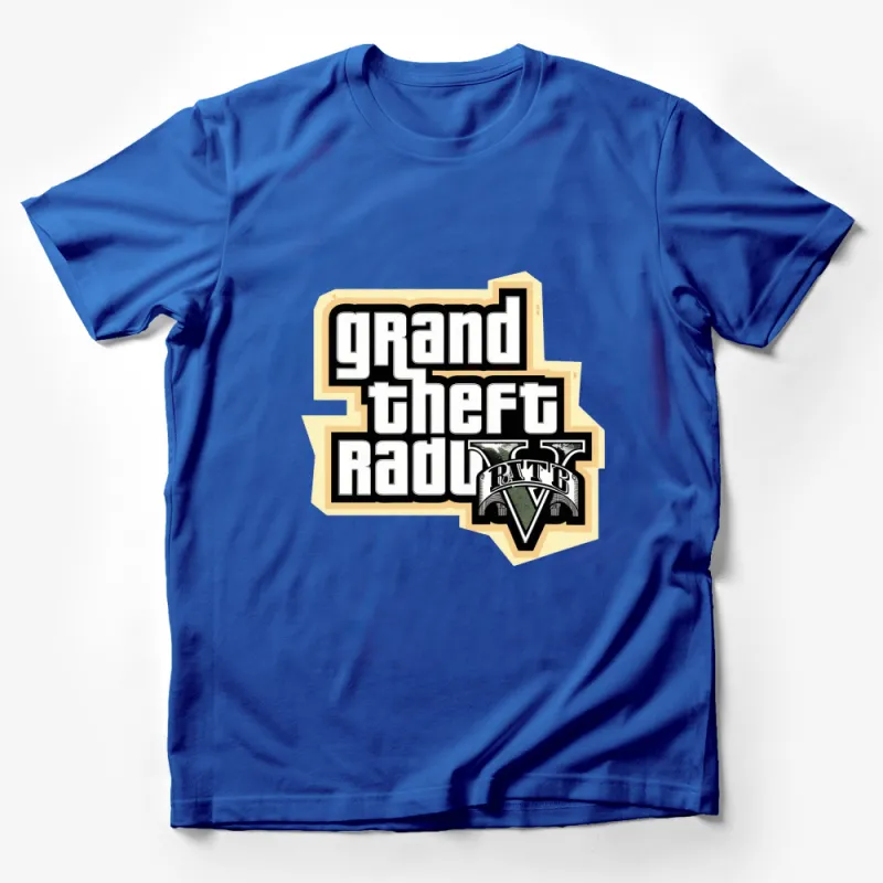 Grand Theft Auto V Logo T-Shirt, Classic Video Game Graphic Tee, Unisex Male T-Shirt