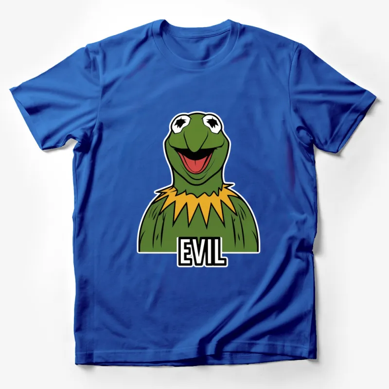 Evil Kermit Meme T-Shirt, Funny Graphic Tee, Pop Culture Green Frog Shirt Male T-Shirt