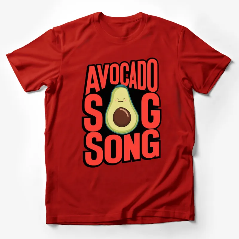 Avocado Song Cute Graphic T-Shirt, Funny Vegan Tee, Unisex Fashion Casual Shirt, Gift for Avocado Lovers Male T-Shirt