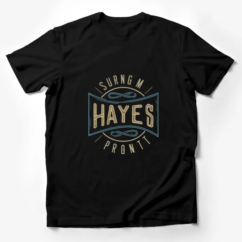 Hayes Surfing Gym Vintage Inspired Logo T-Shirt, Retro Style Casual Wear, Unisex Graphic Tee Male T-Shirt