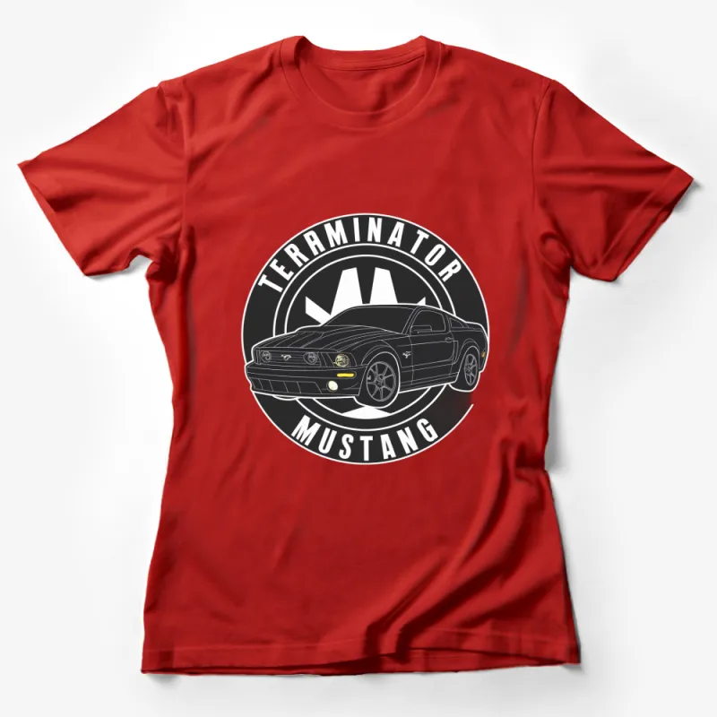 Terminator Mustang Graphic T-Shirt, Vintage Sports Car Tee, Cool Auto Design, Stylish Men's Wear Female T-Shirt